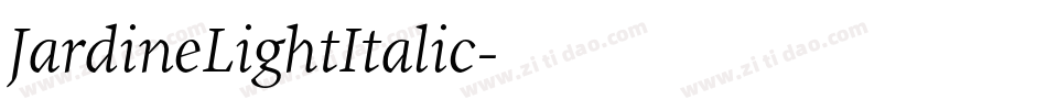 JardineLightItalic字体转换