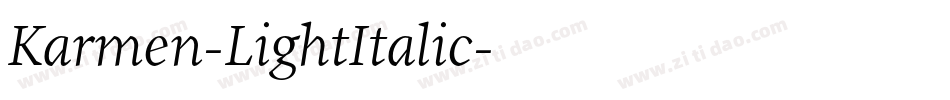 Karmen-LightItalic字体转换