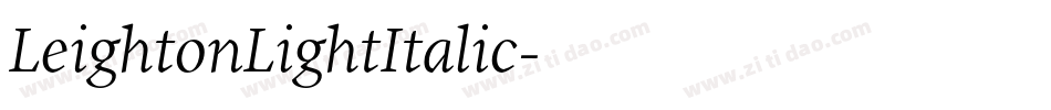 LeightonLightItalic字体转换