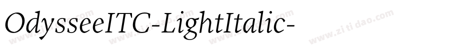 OdysseeITC-LightItalic字体转换