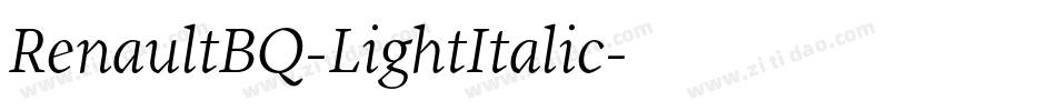 RenaultBQ-LightItalic字体转换