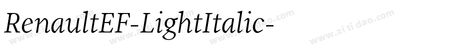 RenaultEF-LightItalic字体转换