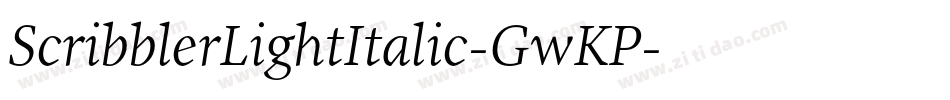ScribblerLightItalic-GwKP字体转换