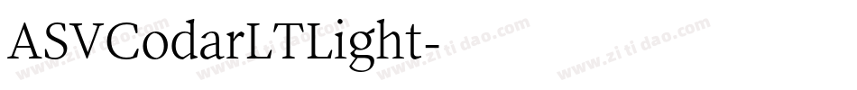 ASVCodarLTLight字体转换