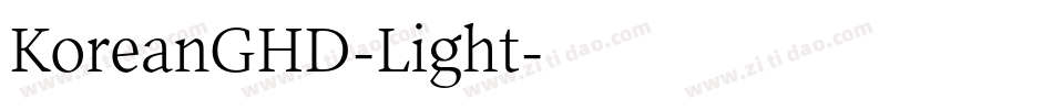 KoreanGHD-Light字体转换