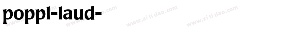poppl-laud字体转换