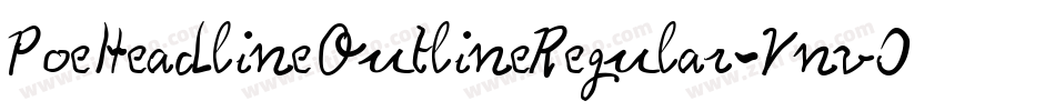 PoeHeadlineOutlineRegular-Vnv0字体转换