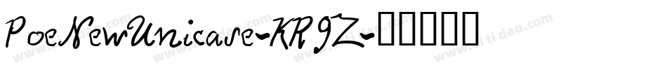 PoeNewUnicase-KR9Z字体转换