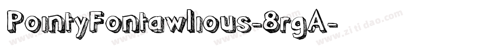 PointyFontawlious-8rgA字体转换