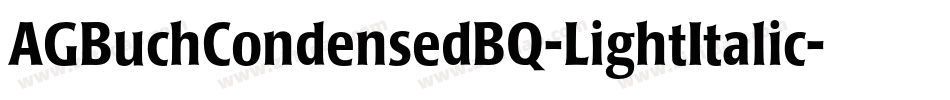 AGBuchCondensedBQ-LightItalic字体转换