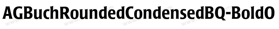 AGBuchRoundedCondensedBQ-BoldOutline字体转换