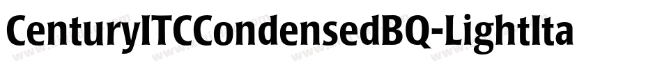 CenturyITCCondensedBQ-LightItalic字体转换