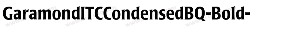 GaramondITCCondensedBQ-Bold字体转换