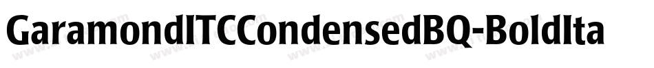 GaramondITCCondensedBQ-BoldItalic字体转换