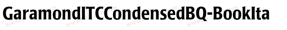 GaramondITCCondensedBQ-BookItalic字体转换