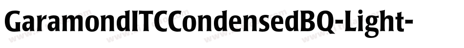 GaramondITCCondensedBQ-Light字体转换