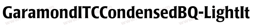 GaramondITCCondensedBQ-LightItalic字体转换
