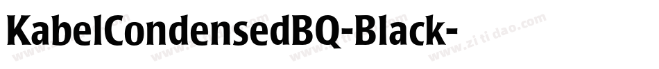 KabelCondensedBQ-Black字体转换