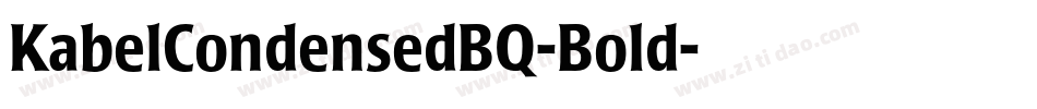 KabelCondensedBQ-Bold字体转换