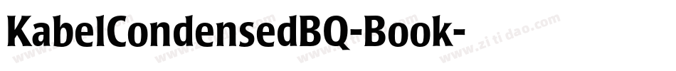 KabelCondensedBQ-Book字体转换