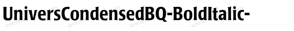 UniversCondensedBQ-BoldItalic字体转换
