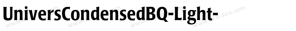 UniversCondensedBQ-Light字体转换