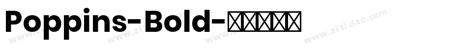 Poppins-Bold字体转换