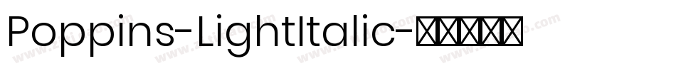 Poppins-LightItalic字体转换