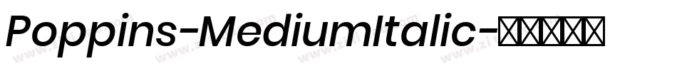 Poppins-MediumItalic字体转换