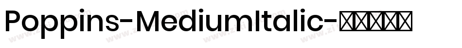 Poppins-MediumItalic字体转换