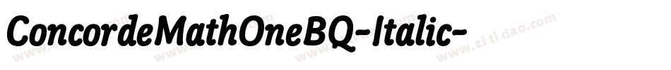 ConcordeMathOneBQ-Italic字体转换