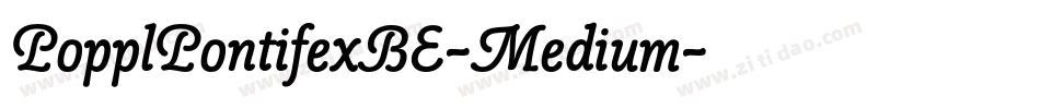 PopplPontifexBE-Medium字体转换