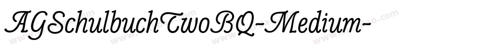AGSchulbuchTwoBQ-Medium字体转换