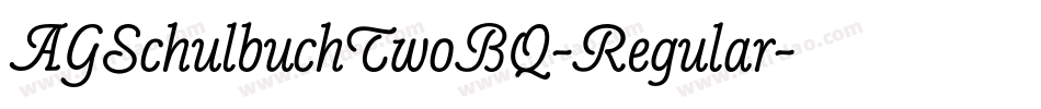 AGSchulbuchTwoBQ-Regular字体转换