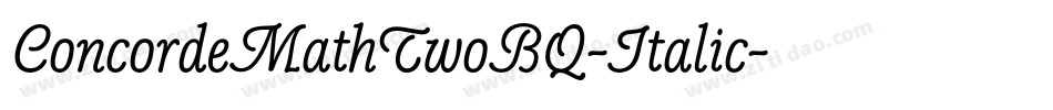 ConcordeMathTwoBQ-Italic字体转换
