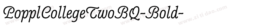 PopplCollegeTwoBQ-Bold字体转换
