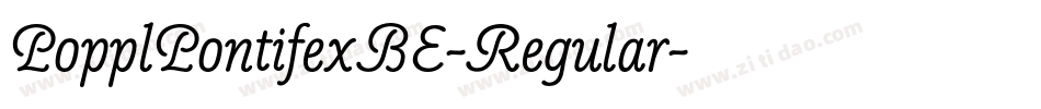 PopplPontifexBE-Regular字体转换
