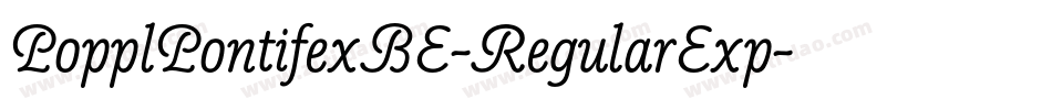 PopplPontifexBE-RegularExp字体转换