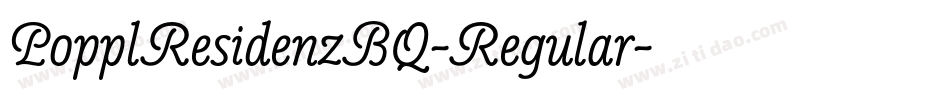 PopplResidenzBQ-Regular字体转换
