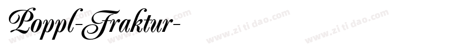 Poppl-Fraktur字体转换