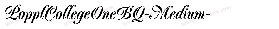 PopplCollegeOneBQ-Medium字体转换