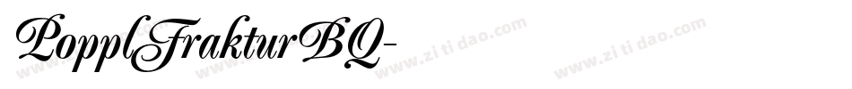 PopplFrakturBQ字体转换