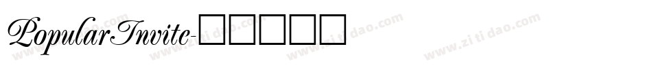 PopularInvite字体转换