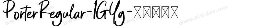 PorterRegular-1GYg字体转换