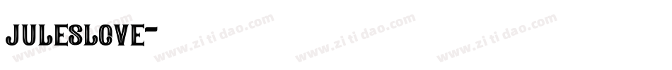 juleslove字体转换