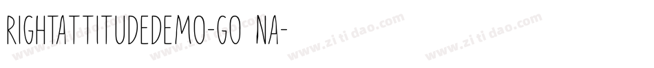 RightAttitudeDemo-GO3nA字体转换