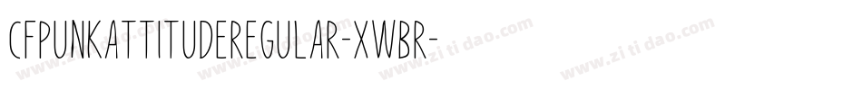 CfPunkAttitudeRegular-xwBR字体转换