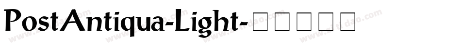 PostAntiqua-Light字体转换