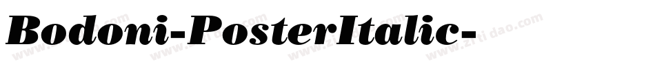 Bodoni-PosterItalic字体转换