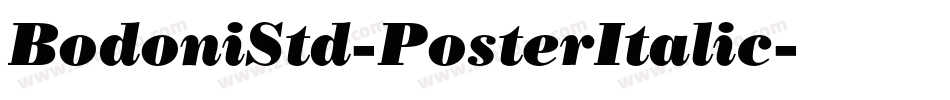 BodoniStd-PosterItalic字体转换